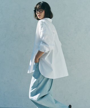 UNFILO L 【WEB限定カラー】コットン オーバーシャツ オフ