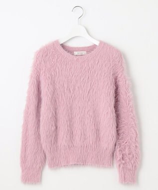Feroux 【選べる4カラー】ゆるふわシャギー ニット ピンク系