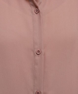 Tiaclasse L 【洗える】フレンチスリーブシャツチュニックブラウス ライトピンク