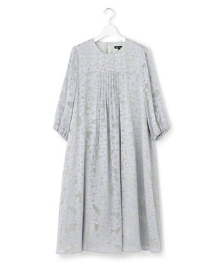 23区 L 【APPLAUDIR】フラワーサテンオパール ドレス グレイッシュブルー系