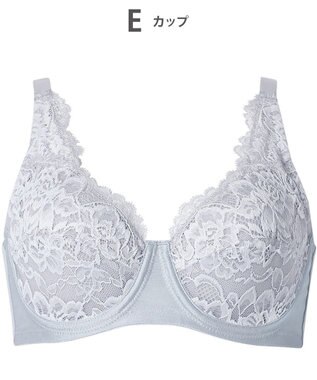 Wing ブラジャー ワイヤーが痛くなりにくい 綿混(カップ肌側・バック) フルカップブラ NB2704 ウイング／ワコール グレー