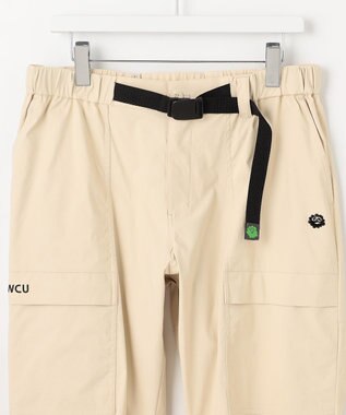 PW CIRCULUS 【撥水加工/ ストレッチ】【MEN】ベルト付 ワイドカーゴパンツ ゴルフ アイボリー系