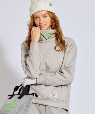 PW CIRCULUS 2025 NEW！【手洗い洗濯可】【WOMEN】スエードライク デタッチャブルフーディ ゴルフウェア レディース グレー系