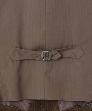 JOSEPH ABBOUD 【遠州産素材/オーガニックコットン】ソフトコーデュロイ ベスト ダークブラウン系