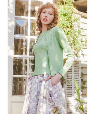 TOCCA 【大人百花掲載】【洗える】SPRING PICNIC CARDIGAN カーディガン グリーン系