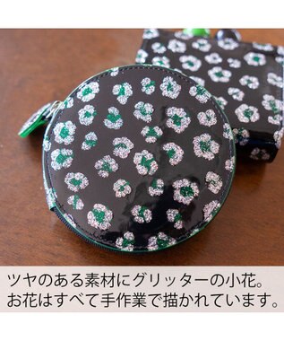 tsumori chisato CARRY グリッターフラワー コインケース 小銭入れ ブラック
