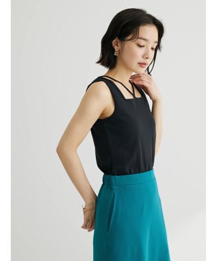 Green Parks マルチストラップテレコタンク Black