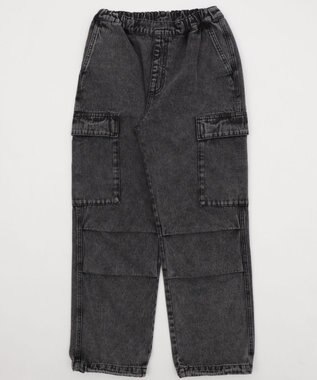 WEGO 【KIDS/150cm/160cm/ウエストゴム】デニムイージーカーゴパンツ（JUNIOR） デニムブラックソノタ