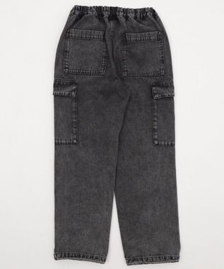 WEGO 【KIDS/150cm/160cm/ウエストゴム】デニムイージーカーゴパンツ（JUNIOR） デニムブラックソノタ