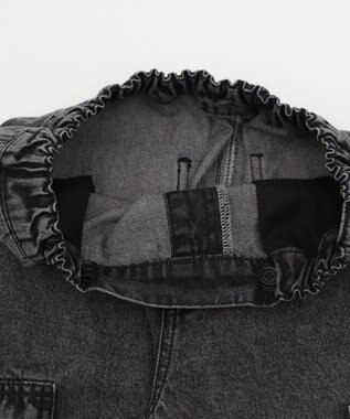 WEGO 【KIDS/150cm/160cm/ウエストゴム】デニムイージーカーゴパンツ（JUNIOR） デニムブラックソノタ