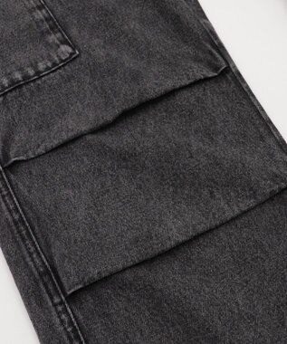 WEGO 【KIDS/150cm/160cm/ウエストゴム】デニムイージーカーゴパンツ（JUNIOR） デニムブラックソノタ