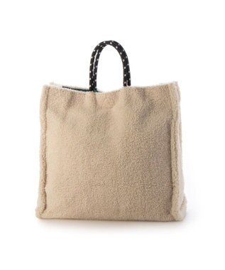 UNBILLION カシュカシュ cachecache / ボア刺繍リバーシブル2wayトート ベージュ