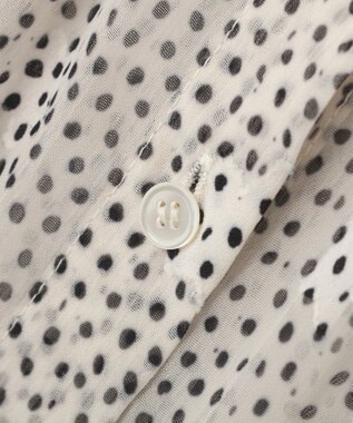 YECCA VECCA シアードット柄ブラウス Off White