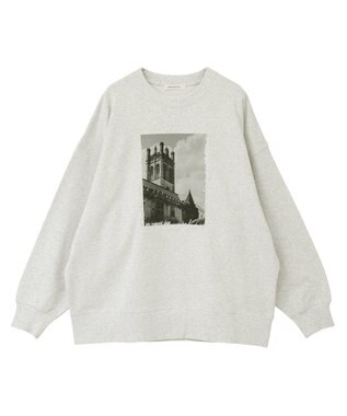 AMERICAN HOLIC ハンドストロークフォト裏毛プルオーバー Gray Mixture