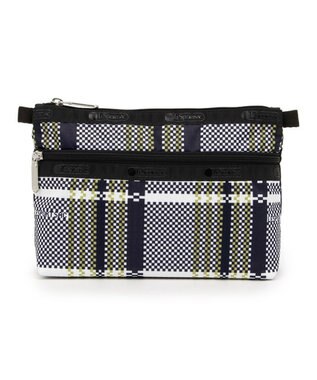 LeSportsac COSMETIC CLUTCH/ピクセルスクランブルチェック