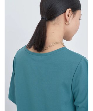 earth music&ecology プレーティング天竺Ａラインワンピース Green