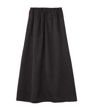 YECCA VECCA サテンフレアスカート Black