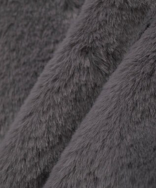 Green Parks スタンドカラーＺＩＰファーベスト Charcoal Gray