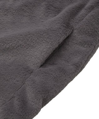 Green Parks スタンドカラーＺＩＰファーベスト Charcoal Gray