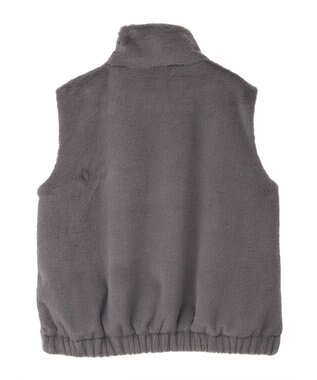 Green Parks スタンドカラーＺＩＰファーベスト Charcoal Gray