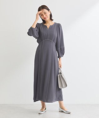 Green Parks ・ＥＬＥＮＣＡＲＥ　ＤＵＥボリュームスリーブワンピー Charcoal Gray