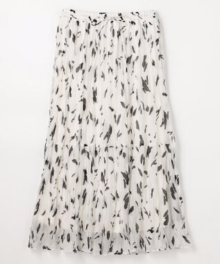 ANY アートドットプリントスカート オフベース