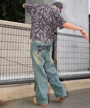 WEGO トライバルデニムパンツ デニム中濃加工色