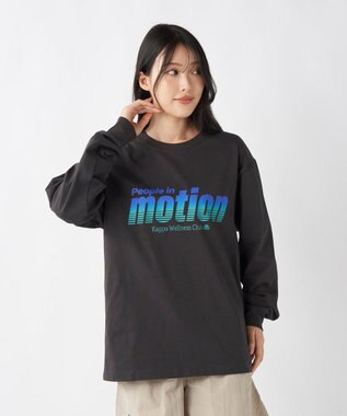 OP／FILA 【Kappa】フロントグラフィック ロンT ブラック
