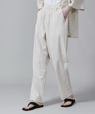 WEGO 【ユニセックス着用アイテム/手洗い可/SETUP可/ウエストゴム】リネンレーヨンイージーパンツ オフホワイト