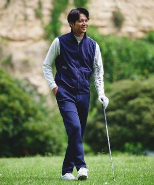 23区GOLF 【MEN】【ストレッチ/撥水】ライトベスト 清涼感と機能性 暑い季節もさわやかに ネイビー系