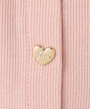 ANY KIDS スナップボタン フレンチ カーディガン ピンク