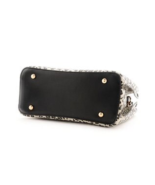 MioFIRANO カジュアルシックレオパードハンドバッグ 2WAY パスケース付き　FIRANO フィラノ BLACK