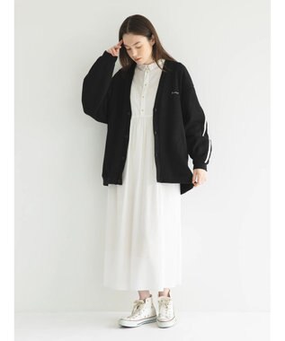 CRAFT STANDARD BOUTIQUE 【リサイクル】ラインカーディガン Black