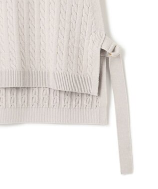 23区 【洗える】コットンリリー ニットベスト ライトグレー系