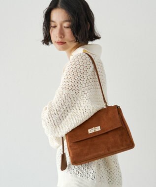 russet スエードフラップミニトートバッグ(CE-1722-WEB) Brown