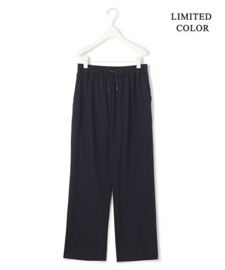 ICB L 【接触冷感・UVカット・速乾・洗える】マットスキューバ セミワイドパンツ ネイビー系［WEB限定］