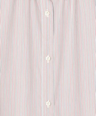 J.PRESS LADIES BEZ ドビーストライプ シャツカラー ブラウス ホワイト×ピンク×スレート系