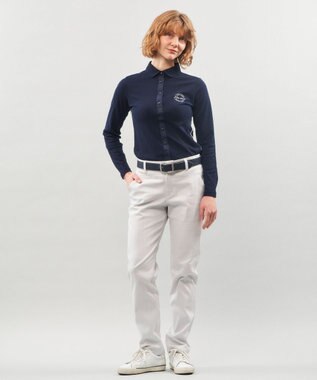23区GOLF 【WOMEN】【UVケア】カラーシャツ ネイビー系