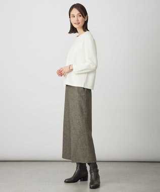 J.PRESS LADIES S アモーレポンチ レース カットソー オフホワイト系