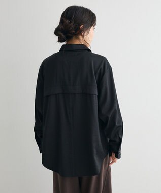 CRAFT STANDARD BOUTIQUE オーバーサイズサテンシャツ Black