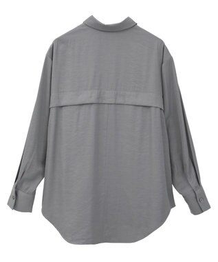 CRAFT STANDARD BOUTIQUE オーバーサイズサテンシャツ Gray