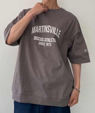 WEGO 【綿100%/MLサイズ展開】DISCUS　ルーズカレッ１００％ スミクロ