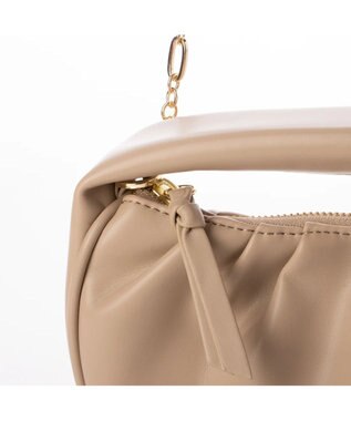 UNBILLION cachecache ハーフムーンギャザー2wayミニショルダー ベージュ