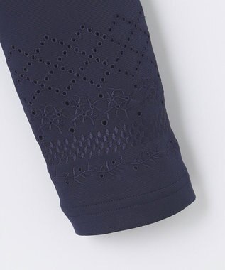 23区GOLF 【WOMEN】【吸水速乾・UVケア】エンブロイダリー長袖シャツ 1枚で決まる 動きやすさ◎ ネイビー系