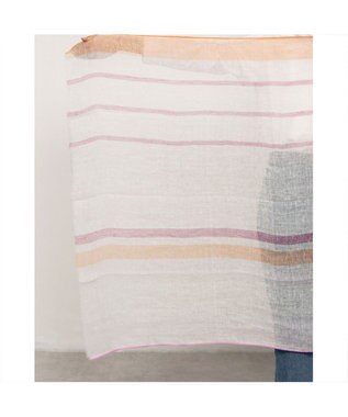 UNBILLION カカトゥ kakatoo / ストライプリネンストール オレンジ