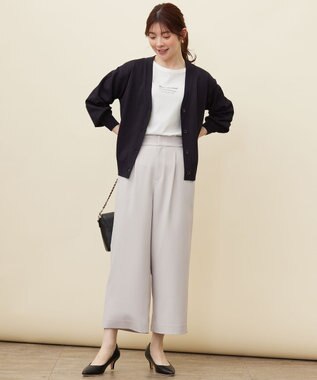 ANY SIS 【洗える】コクーンシルエット カーディガン ネイビー