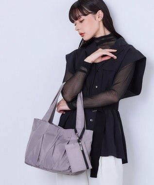 MioFIRANO HERRINGBONE J001 トートバッグ マルチケース付き はっ水 LIGHT GRAY