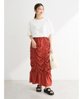 Green Parks ・ＳＵＧＡＲ　ＳＰＯＯＮ　ギャザーＩラインスカート Terracotta