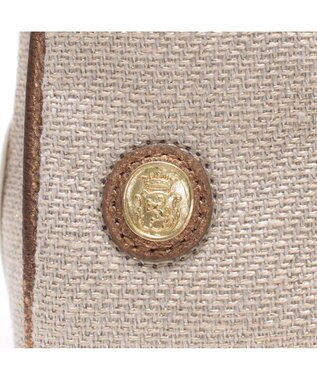 A.D.M.J. リネンラメクロス/前金具付トート32cm(Dカン＋) GOLD