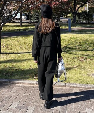 Green Parks ニットサロペット Black